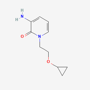 molecular formula C10H14N2O2 B13633759 3-amino-1-[2-(cyclopropyloxy)ethyl]-2(1H)-Pyridinone 