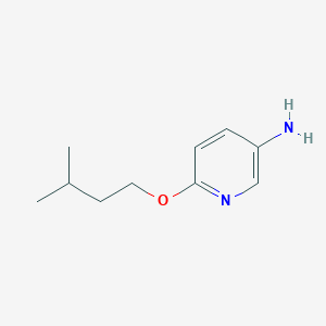 molecular formula C10H16N2O B13633770 6-(3-Methylbutoxy)pyridin-3-amine 