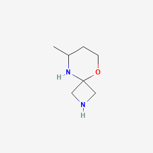 molecular formula C7H14N2O B13633783 8-Methyl-5-oxa-2,9-diazaspiro[3.5]nonane 