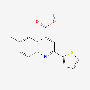 molecular formula C15H11NO2S B1363379 6-甲基-2-(2-噻吩基)喹啉-4-羧酸 CAS No. 31792-49-1