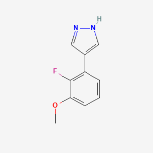 molecular formula C10H9FN2O B13633804 4-(2-fluoro-3-methoxyphenyl)-1H-pyrazole 