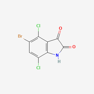 molecular formula C8H2BrCl2NO2 B13633926 5-Bromo-4,7-dichloroindoline-2,3-dione 