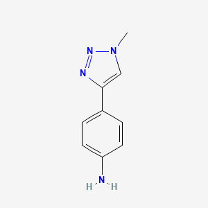 molecular formula C9H10N4 B13633953 4-(1-methyl-1H-1,2,3-triazol-4-yl)aniline 