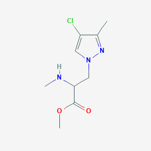 Methyl 3-(4-chloro-3-methyl-1h-pyrazol-1-yl)-2-(methylamino)propanoate