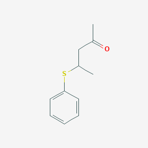 molecular formula C11H14OS B13633978 4-(Phenylthio)pentan-2-one 