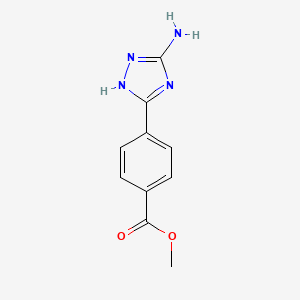 molecular formula C10H10N4O2 B13634014 Methyl 4-(3-amino-1H-1,2,4-triazol-5-yl)benzoate 