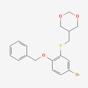 5-({[2-(Benzyloxy)-5-bromophenyl]sulfanyl}methyl)-1,3-dioxane