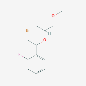 1-(2-Bromo-1-((1-methoxypropan-2-yl)oxy)ethyl)-2-fluorobenzene