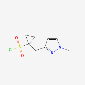 1-((1-Methyl-1H-pyrazol-3-yl)methyl)cyclopropane-1-sulfonyl chloride