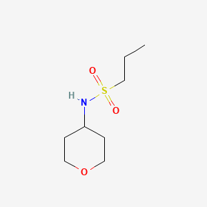 molecular formula C8H17NO3S B13634065 n-(Tetrahydro-2h-pyran-4-yl)propane-1-sulfonamide 