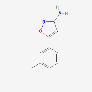 molecular formula C11H12N2O B13634068 5-(3,4-Dimethylphenyl)isoxazol-3-amine 