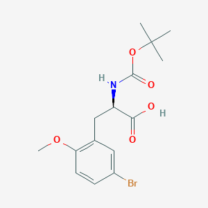 molecular formula C15H20BrNO5 B1363409 Boc-5-溴-2-甲氧基-D-苯丙氨酸 CAS No. 261380-17-0