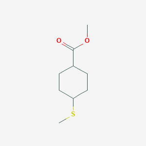 molecular formula C9H16O2S B13634097 Methyl 4-(methylthio)cyclohexanecarboxylate 