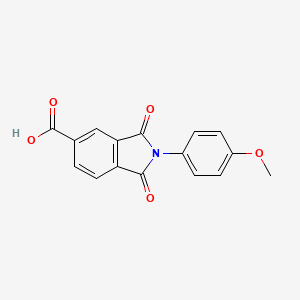 molecular formula C16H11NO5 B1363411 2-(4-甲氧基苯基)-1,3-二氧代异吲哚啉-5-羧酸 CAS No. 160878-87-5