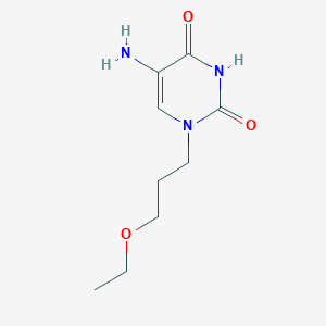 molecular formula C9H15N3O3 B13634111 5-Amino-1-(3-ethoxypropyl)pyrimidine-2,4(1h,3h)-dione 