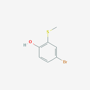 molecular formula C7H7BrOS B13634122 4-Bromo-2-(methylthio)phenol 