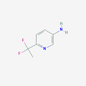 molecular formula C7H8F2N2 B13634129 6-(1,1-Difluoroethyl)pyridin-3-amine 