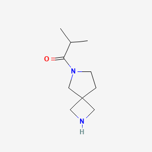 molecular formula C10H18N2O B13634142 1-{2,6-Diazaspiro[3.4]octan-6-yl}-2-methylpropan-1-one 