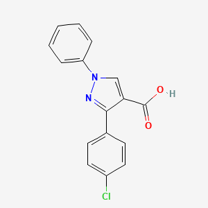 molecular formula C16H11ClN2O2 B1363419 3-(4-chlorophenyl)-1-phenyl-1H-pyrazole-4-carboxylic acid CAS No. 372107-14-7