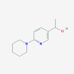 molecular formula C12H18N2O B13634193 1-(6-(Piperidin-1-yl)pyridin-3-yl)ethan-1-ol 