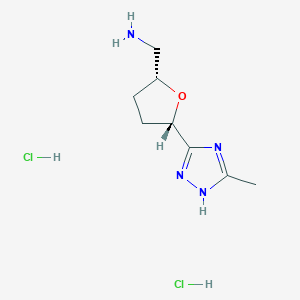 rac-[(2R,5S)-5-(3-methyl-1H-1,2,4-triazol-5-yl)oxolan-2-yl]methanamine dihydrochloride