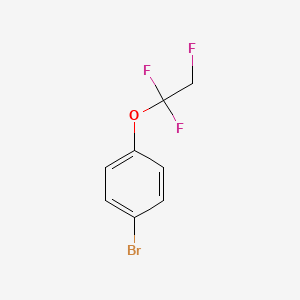 molecular formula C8H6BrF3O B13634227 1-Bromo-4-(1,1,2-trifluoroethoxy)benzene 