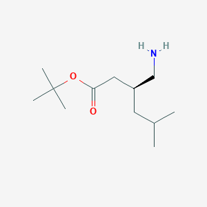 molecular formula C12H25NO2 B13634234 Tert-butyl (S)-3-(aminomethyl)-5-methylhexanoate 