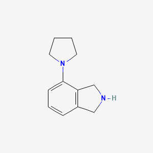 molecular formula C12H16N2 B13634244 4-(pyrrolidin-1-yl)-2,3-dihydro-1H-isoindole 