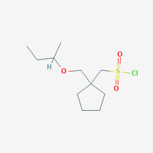 molecular formula C11H21ClO3S B13634251 (1-(Sec-butoxymethyl)cyclopentyl)methanesulfonyl chloride 