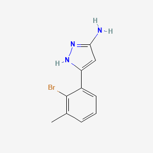 molecular formula C10H10BrN3 B13634266 3-Amino-5-(2-bromo-3-methylphenyl)pyrazole 