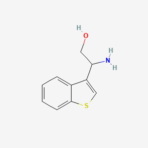 molecular formula C10H11NOS B13634271 2-Amino-2-(benzo[b]thiophen-3-yl)ethan-1-ol 