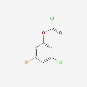 molecular formula C7H3BrCl2O2 B13634276 3-Bromo-5-chlorophenyl chloroformate 