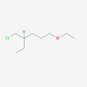 molecular formula C9H19ClO B13634301 4-(Chloromethyl)-1-ethoxyhexane 