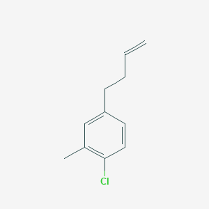 molecular formula C11H13Cl B13634323 4-(4-Chloro-3-methylphenyl)-1-butene 