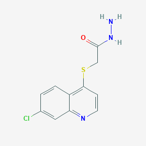 molecular formula C11H10ClN3OS B1363433 2-[(7-氯喹啉-4-基)硫基]乙酰肼 CAS No. 306935-50-2