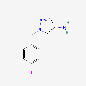 molecular formula C10H10IN3 B13634336 1-(4-Iodobenzyl)-1h-pyrazol-4-amine 