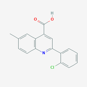 molecular formula C17H12ClNO2 B1363435 2-(2-Chlorophenyl)-6-methylquinoline-4-carboxylic acid CAS No. 522598-05-6