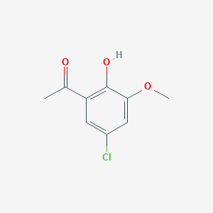 molecular formula C9H9ClO3 B13634376 1-(5-Chloro-2-hydroxy-3-methoxyphenyl)ethan-1-one 