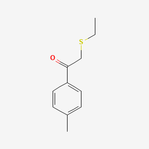 molecular formula C11H14OS B13634398 2-(Ethylthio)-1-(p-tolyl)ethan-1-one 