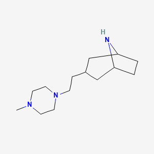 molecular formula C14H27N3 B13634419 3-(2-(4-Methylpiperazin-1-yl)ethyl)-8-azabicyclo[3.2.1]octane 