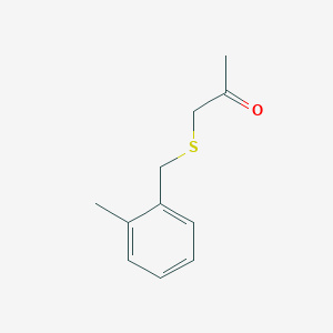 molecular formula C11H14OS B13634421 1-((2-Methylbenzyl)thio)propan-2-one 