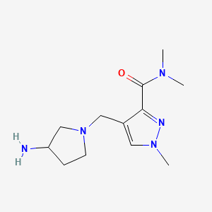 4-((3-Aminopyrrolidin-1-yl)methyl)-N,N,1-trimethyl-1H-pyrazole-3-carboxamide