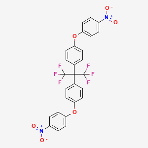molecular formula C27H16F6N2O6 B1363443 2,2-Bis[4-(4-nitrophenoxy)phenyl]hexafluoropropane CAS No. 69563-87-7