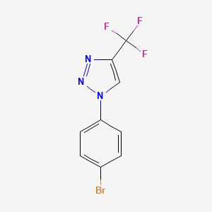 molecular formula C9H5BrF3N3 B13634435 1-(4-bromophenyl)-4-(trifluoromethyl)-1H-1,2,3-triazole 