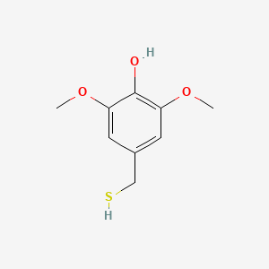 molecular formula C9H12O3S B13634438 2,6-Dimethoxy-4-(sulfanylmethyl)phenol 