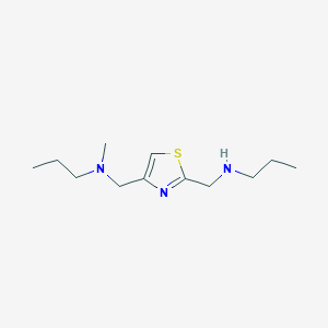 molecular formula C12H23N3S B13634458 Methyl(propyl)({2-[(propylamino)methyl]-1,3-thiazol-4-yl}methyl)amine 