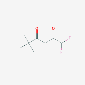 molecular formula C8H12F2O2 B13634462 1,1-Difluoro-5,5-dimethylhexane-2,4-dione CAS No. 41739-24-6