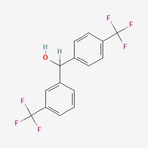 molecular formula C15H10F6O B1363447 3,4'-Bis(trifluormethyl)benzhydrol CAS No. 203915-48-4