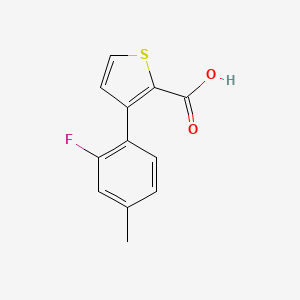 molecular formula C12H9FO2S B13634485 3-(2-Fluoro-4-methylphenyl)thiophene-2-carboxylic acid 