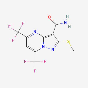 5,7-Bis(trifluoromethyl)-2-(methylthio)pyrazolo[1,5-a]pyrimidine-3-carboxamide